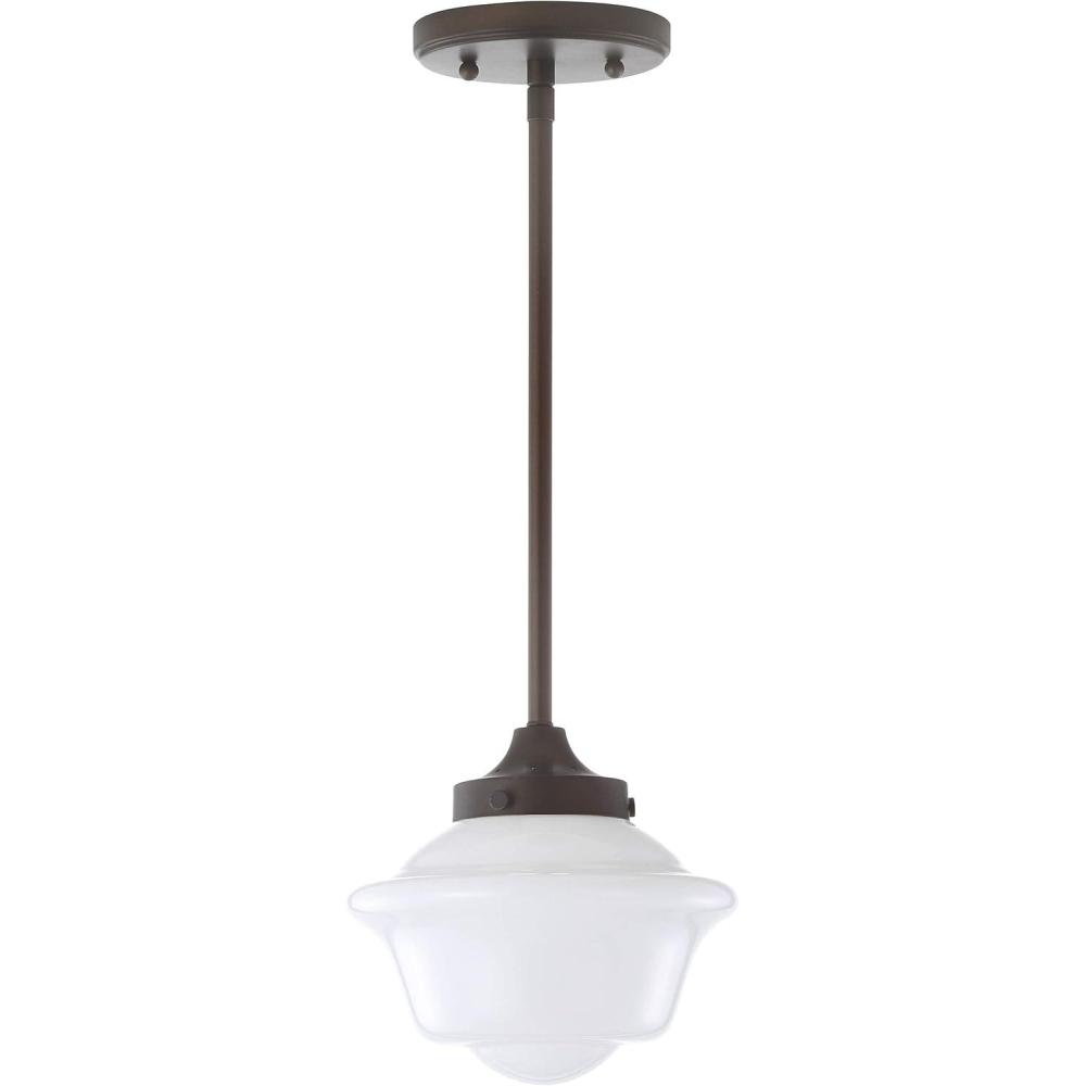 imageJONATHAN Y JYL3517A Kurtz 95quot Adjustable Drop MetalGlass LED Pendant Contemporary Transitional Dimmable Dining Room Living Room Kitchen Foyer Bedroom Hallway Brass GoldWhiteOilRubbed Bronze