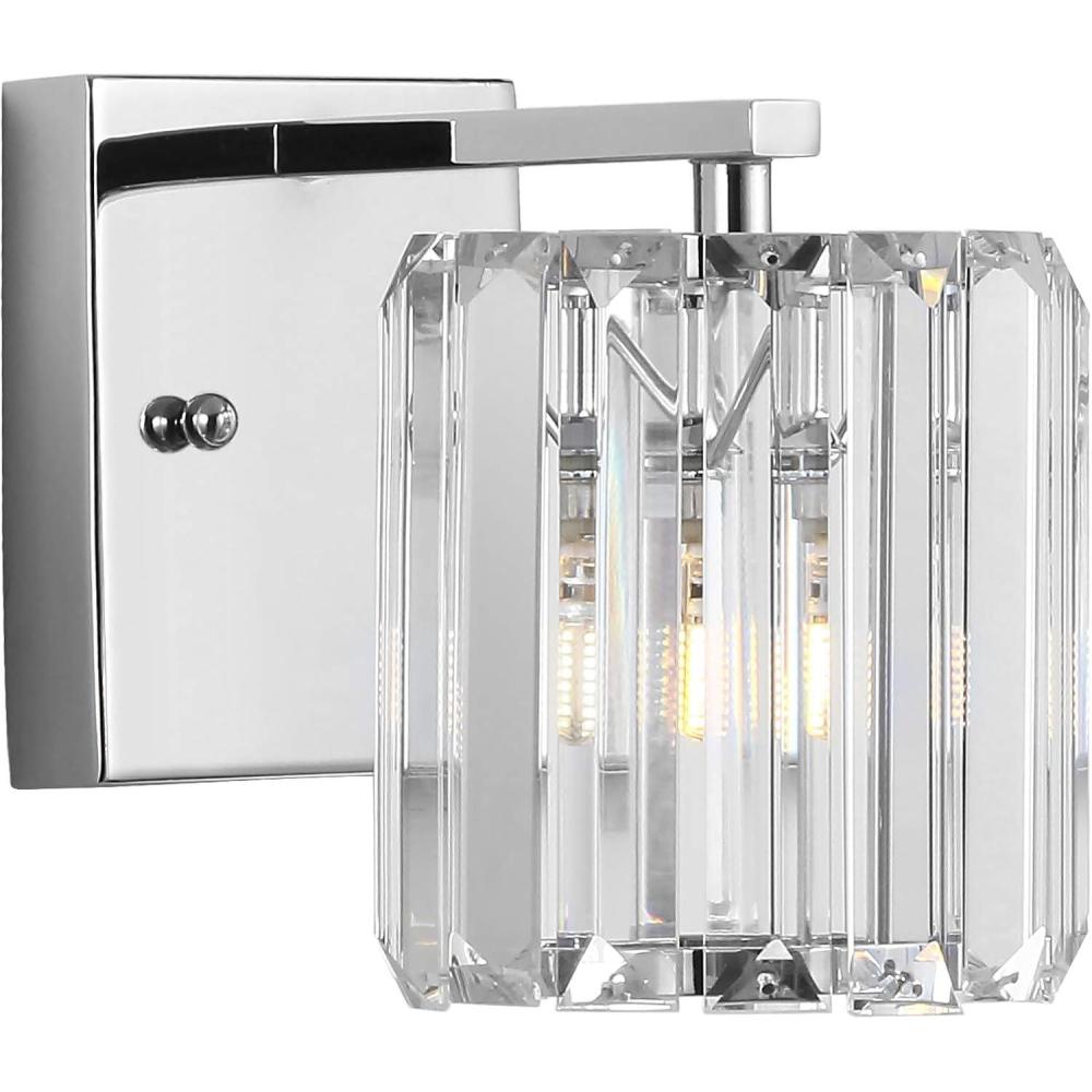 imageJONATHAN Y JYL3553A Coco Prism Vintage 135quot 2Light MetalGlass Classic Glam LED Vanity Light Transitional Traditional 2700K LED 2W Bulbs Included Bathroom Hallway Living Room Bedroom Mirror Chrome1 Bulb