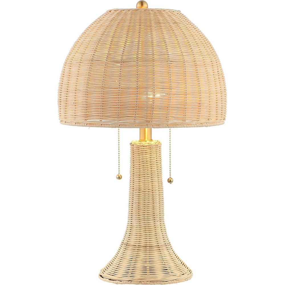 imageJONATHAN Y JYL4040A Joanie 22 Bohemian Rustic Iron LED Table Lamp Farmhouse Coastal Bedside Desk NightStand for Bedroom Living Room Office College Bulbs Included NaturalBrass Gold 130 inNaturalBrass Gold