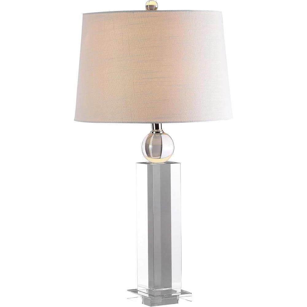 imageJONATHAN Y JYL5004A Charlotte 285quot Crystal LED Table Lamp Glam Contemporary Bedside Desk Nightstand Lamp for Bedroom Living Room Office College Bookcase LED Bulb Included Clear