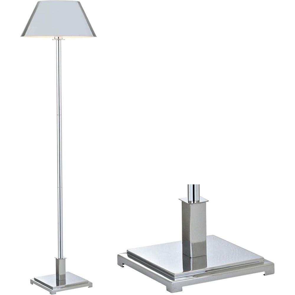 imageJONATHAN Y JYL6005B Roxy 60quot Metal LED Floor Lamp ContemporaryTransitional for Bedrooms Living Room Office Reading BrushedBrass Brass GoldChrome