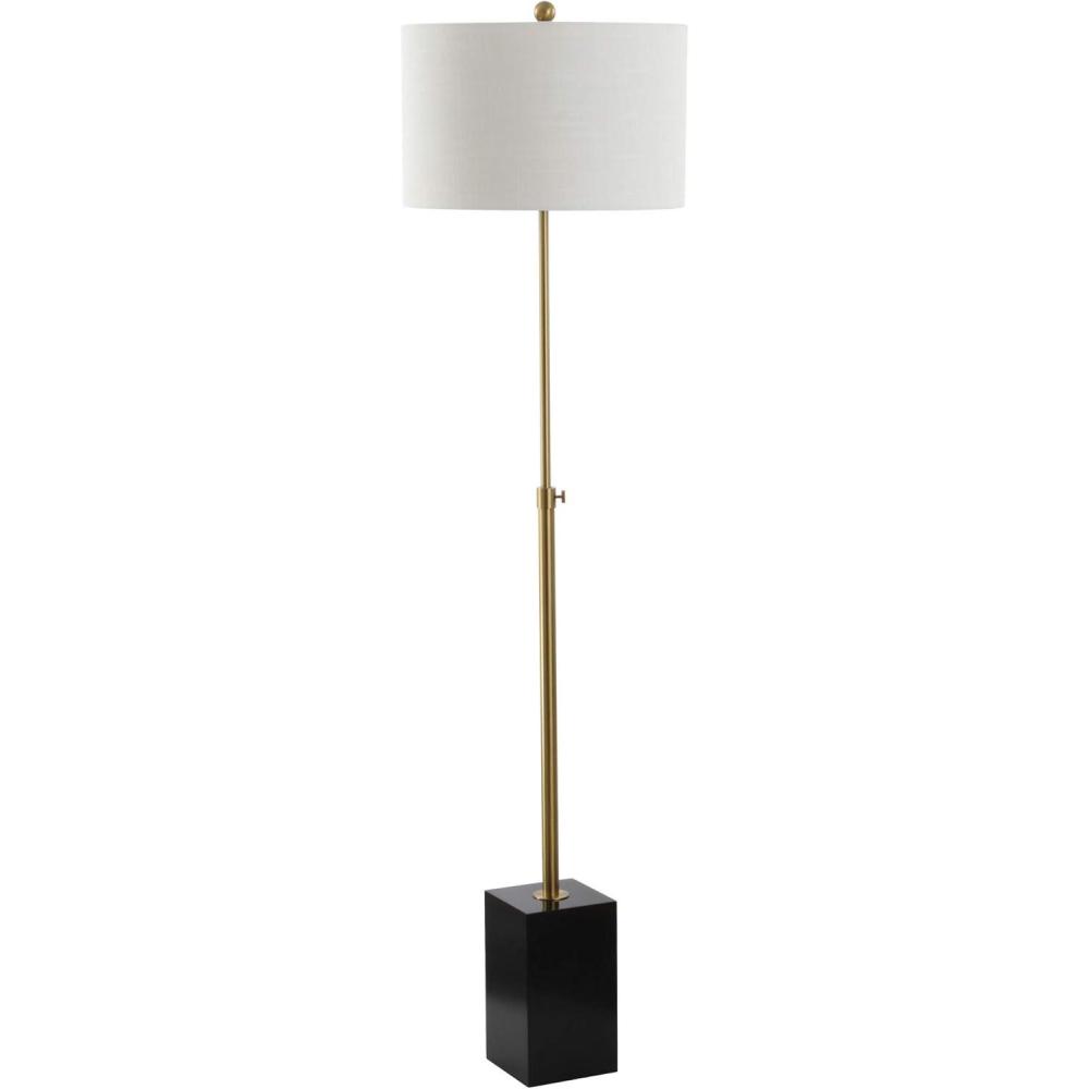 imageJONATHAN Y JYL6007A Lafayette 65quot Adjustable Height LED Floor Lamp ModernMinimalistContemporary for Bedrooms Living Room Office Reading BrassBlack