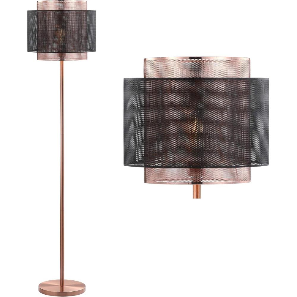 imageJONATHAN Y JYL6107A Tribeca 605quot Metal LED Floor Lamp Contemporary Modern Transitional Office Living Room Family Room Dining Room Bedroom Hallway Foyer CopperBlack