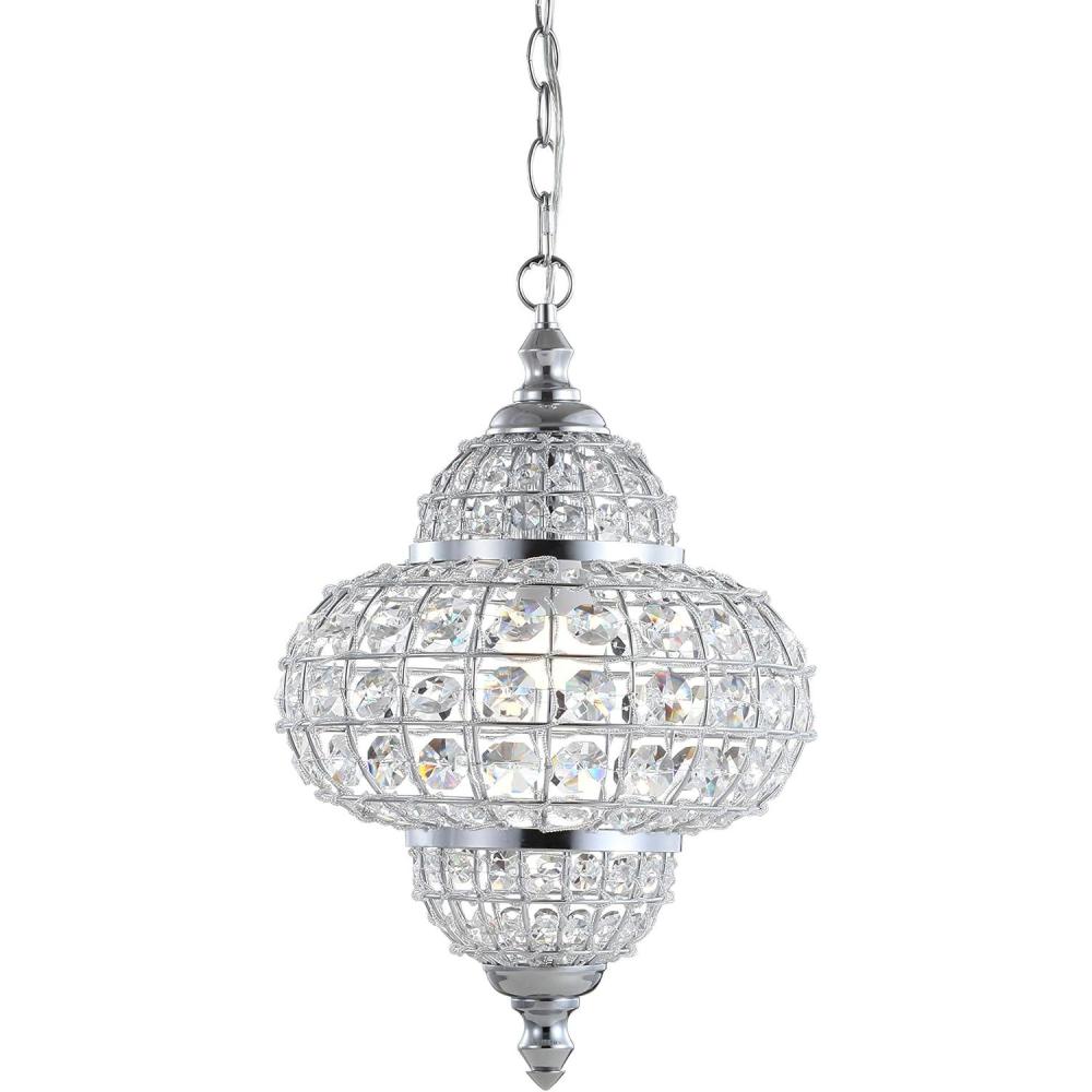 imageJONATHAN Y JYL6111A Juliette 12quot CrystalMetal LED Chandelier Pendant Chandelier Pendant Glam Contemporary Transitional Dimmable Dining Room Living Room Kitchen Foyer Bedroom Hallway