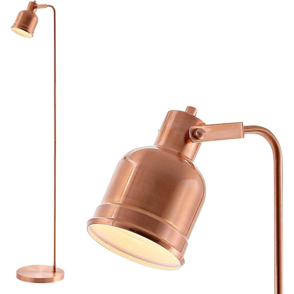 imageJONATHAN Y JYL6113A Brandon 57quot Metal Task LED Floor Lamp Contemporary Transitional Modern Minimalist Office Living Room Dining Room Bedroom Kitchen Foyer Hallway Copper