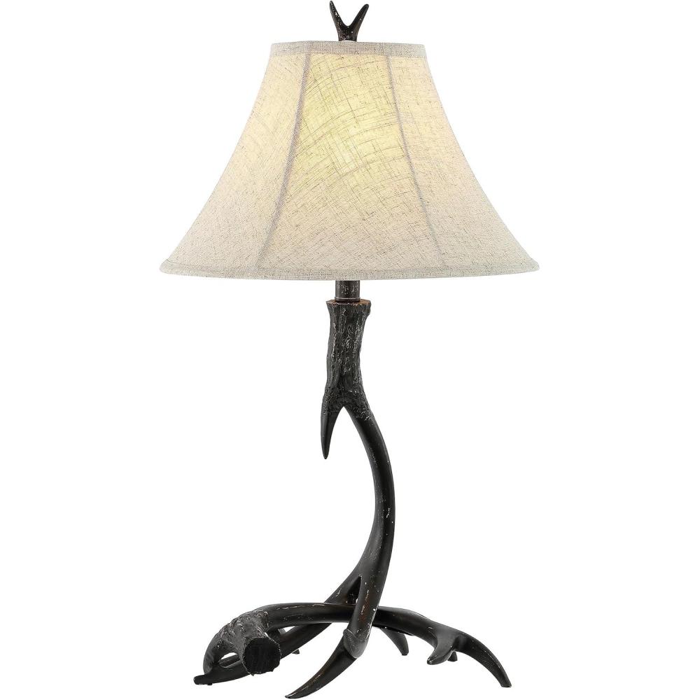 imageJONATHAN Y JYL6305A Antler 275quot Rustic Resin LED Table Lamp Traditional Bedside Desk Nightstand Lamp for Bedroom Living Room Office College Bookcase LED Bulb Included BrownBlack