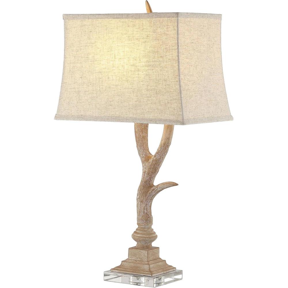 imageJONATHAN Y JYL6306A Antler 295quot Rustic ResinCrystal LED Table Lamp Traditional Bedside Desk Nightstand Lamp for Bedroom Living Room Office College Bookcase LED Bulb Included BrownBeige