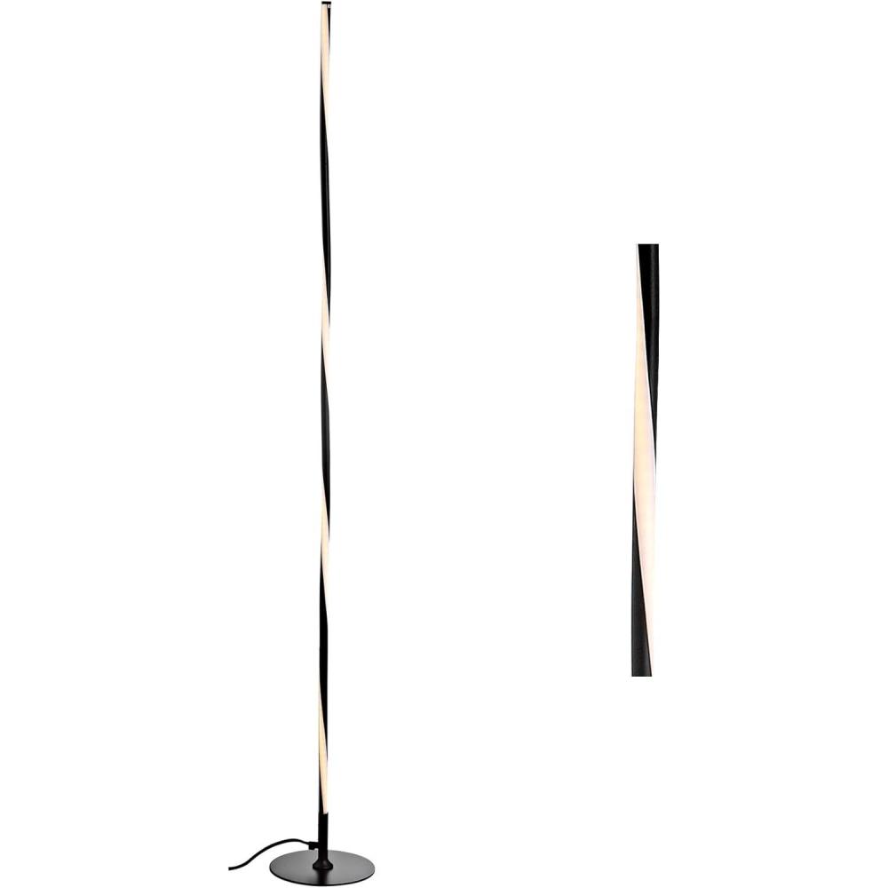 imageJONATHAN Y JYL7006A Pilar 6375quot LED Integrated Floor Lamp Modern Contemporary Office Living Room Family Room Dining Room Bedroom Guest Room Hallway Foyer ChromeBlack