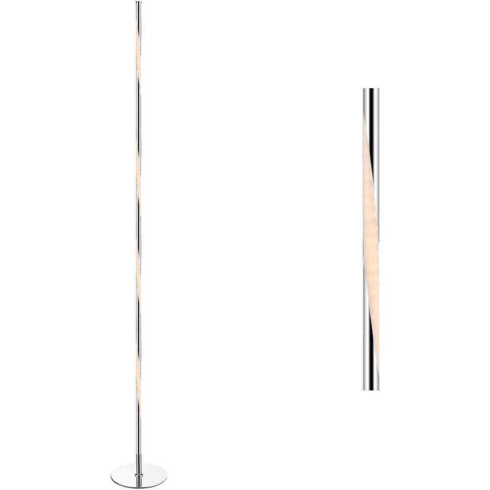 imageJONATHAN Y JYL7006A Pilar 6375quot LED Integrated Floor Lamp Modern Contemporary Office Living Room Family Room Dining Room Bedroom Guest Room Hallway Foyer ChromeChrome