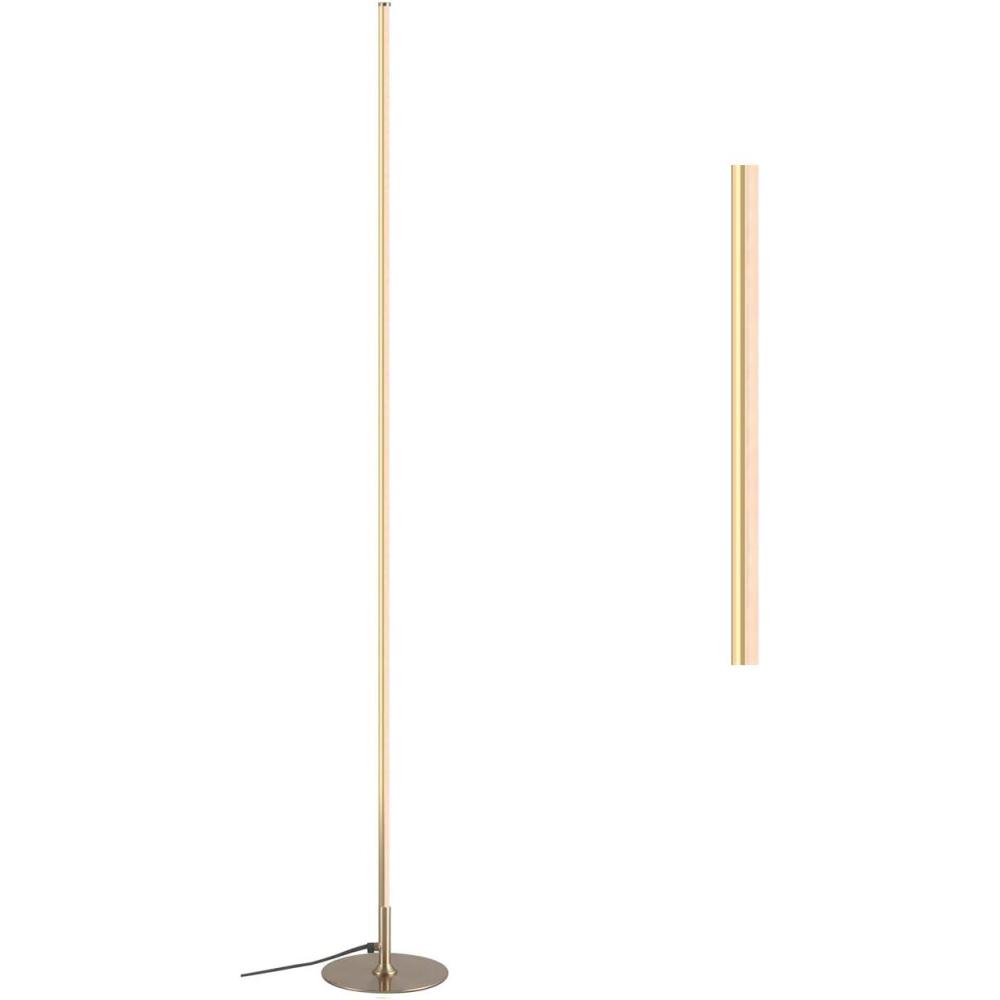 imageJONATHAN Y JYL7007C Iris 595quot Integrated Dimmable LED Floor Lamp Modern Standing Lamp Contemporary for Bedrooms Living Room Office Reading BlackIris Gold