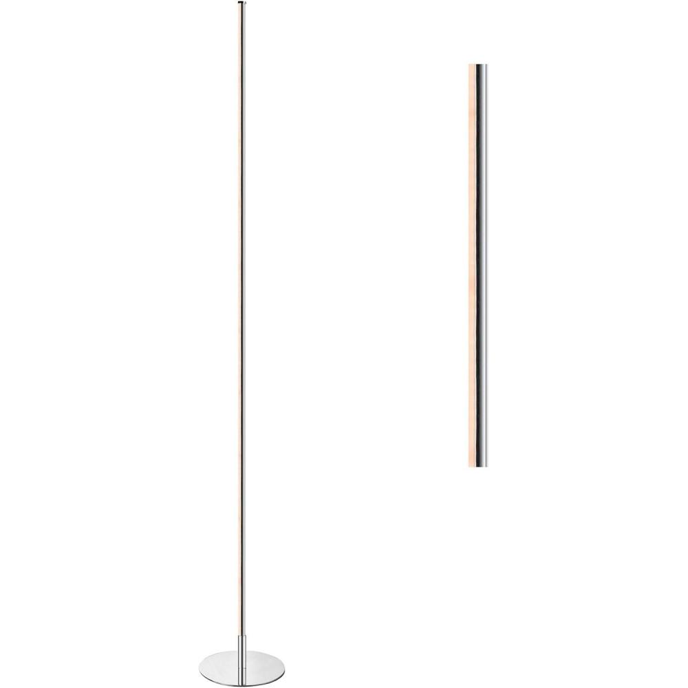 imageJONATHAN Y JYL7007C Iris 595quot Integrated Dimmable LED Floor Lamp Modern Standing Lamp Contemporary for Bedrooms Living Room Office Reading BlackIris Chrome