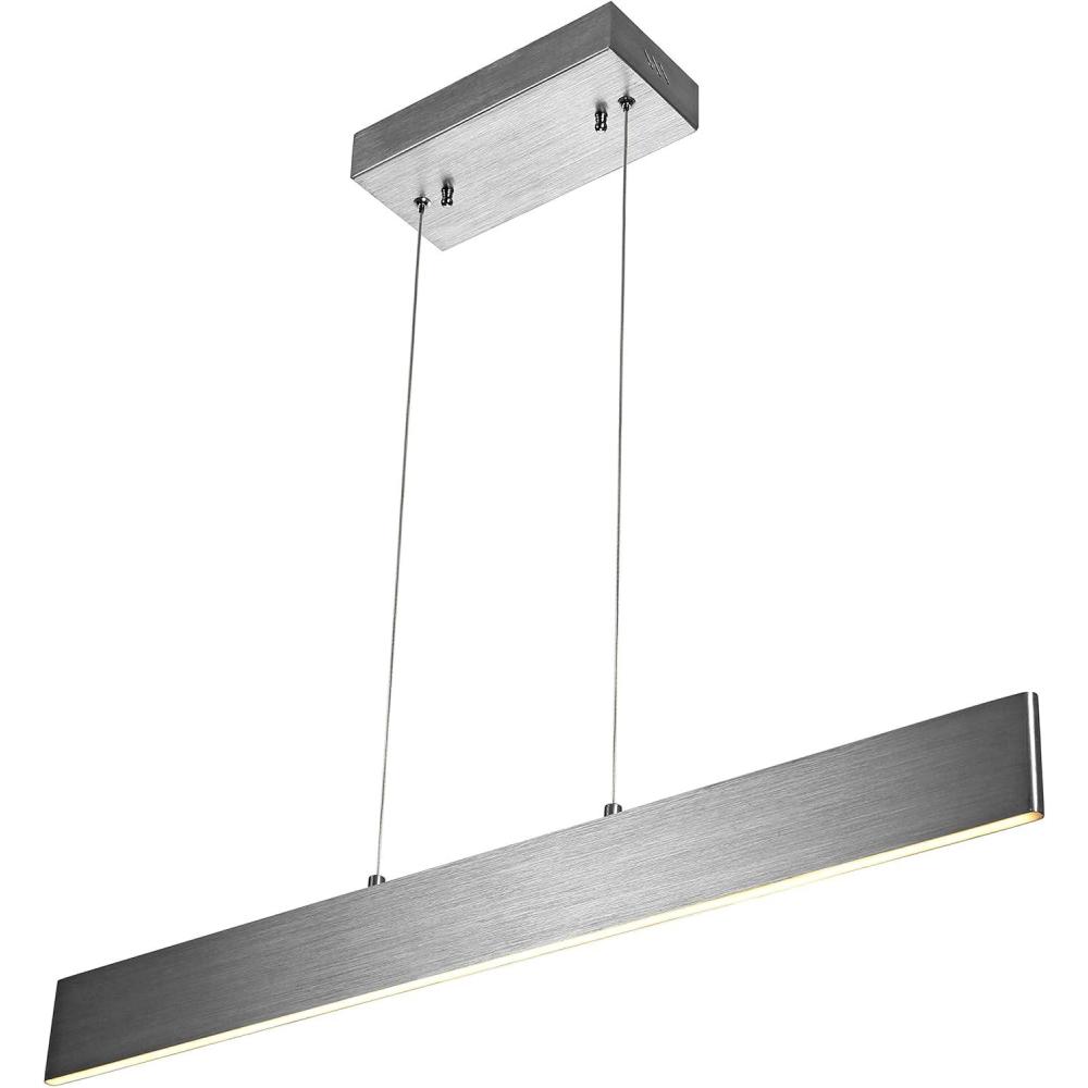 imageJONATHAN Y JYL7019B Draper 40quot Dimmable Adjustable Integrated LED Metal Linear Pendant Minimalistic Modern Contemporary Dining Room Living Room Kitchen Foyer Bedroom Hallway Brushed AluminumBrushed Aluminum