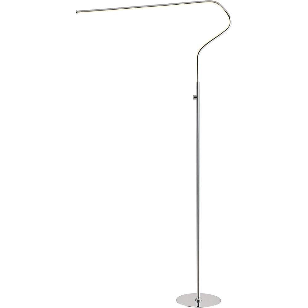 imageJONATHAN Y JYL7020B Julian 6525quot Integrated LED Metal Floor Lamp MinimalisticModernContemporary for Bedrooms Living Room Office Reading BlackChrome