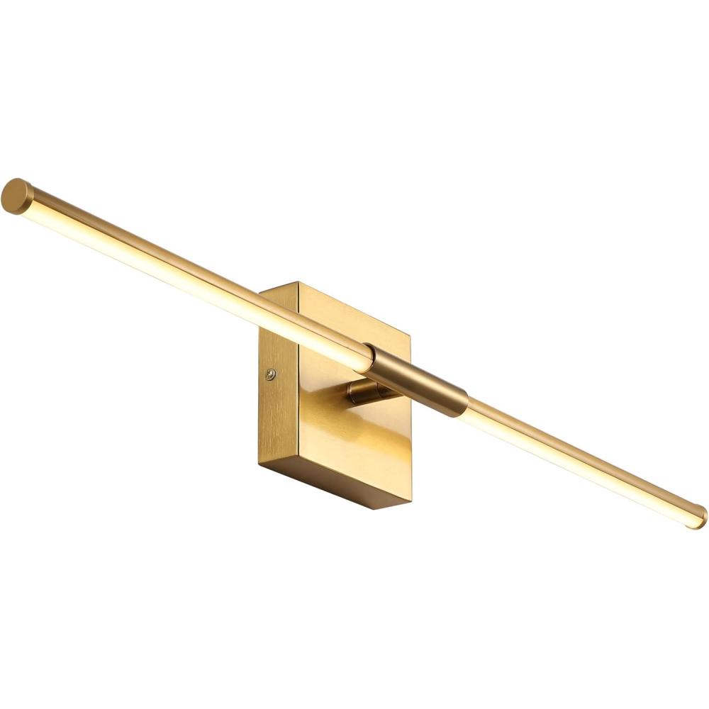 imageJONATHAN Y JYL7022B Makena 28quot Dimmable Integrated LED Metal Wall Sconce MinimalisticModernContemporary 3000K LED Bulbs for Bedroom Living Room Bathroom Hallway GoldGold