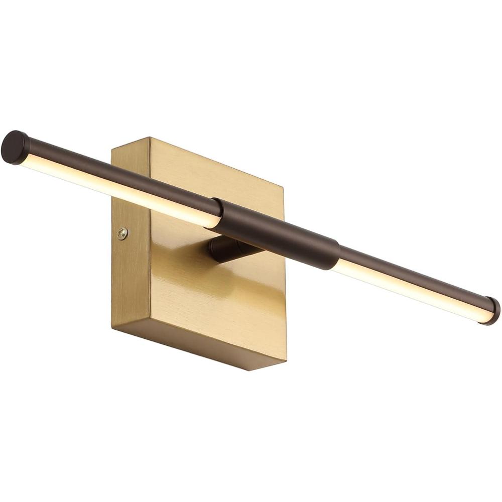 imageJONATHAN Y JYL7022B Makena 28quot Dimmable Integrated LED Metal Wall Sconce MinimalisticModernContemporary 3000K LED Bulbs for Bedroom Living Room Bathroom Hallway GoldOil Rubbed BronzeBrass Gold