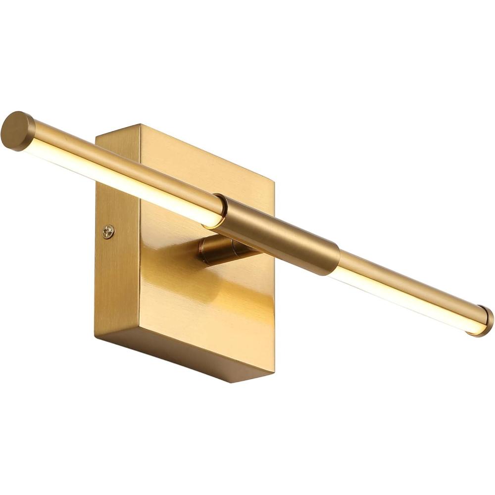 imageJONATHAN Y JYL7022B Makena 28quot Dimmable Integrated LED Metal Wall Sconce MinimalisticModernContemporary 3000K LED Bulbs for Bedroom Living Room Bathroom Hallway GoldBrass Gold