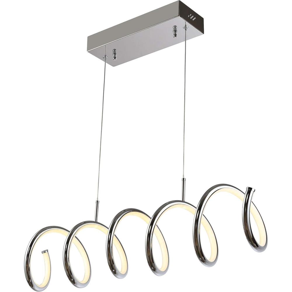 imageJONATHAN Y JYL7024B Ali 31quot Dimmable Adjustable Integrated LED Metal Linear Pendant Minimalistic Modern Contemporary Dining Room Living Room Kitchen Foyer Bedroom Hallway BlackChrome