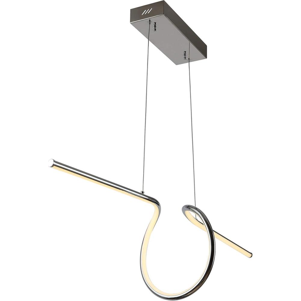 imageJONATHAN Y JYL7029B Ali 345quot Dimmable Adjustable Integrated LED Metal Linear Pendant Minimalistic Modern Contemporary Dining Room Living Room Kitchen Foyer Bedroom Hallway BlackChrome