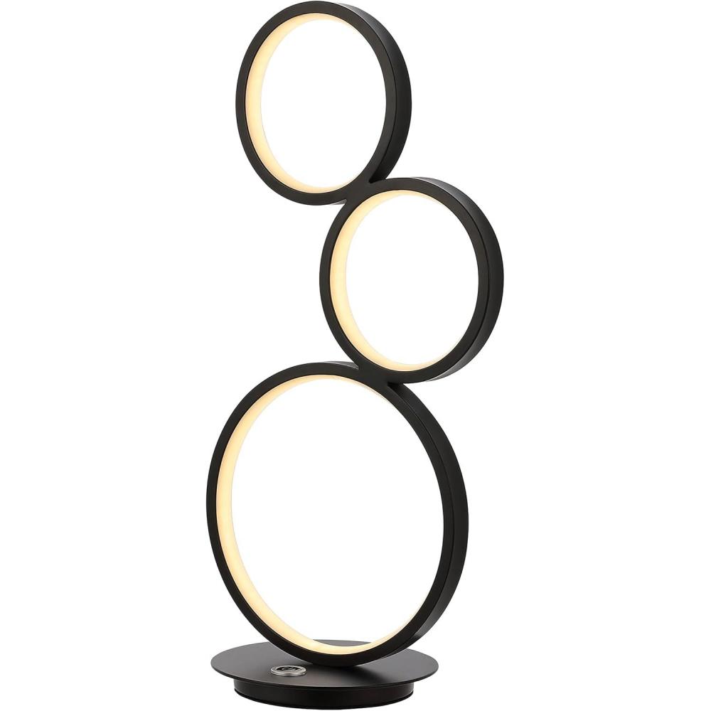 imageJONATHAN Y JYL7102A Juno 1725quot 3Light Bohemian Coastal Iron Integrated LED Table Lamp Contemporary Industrial Bedside Desk Lamp for Bedroom Living Room Office Black