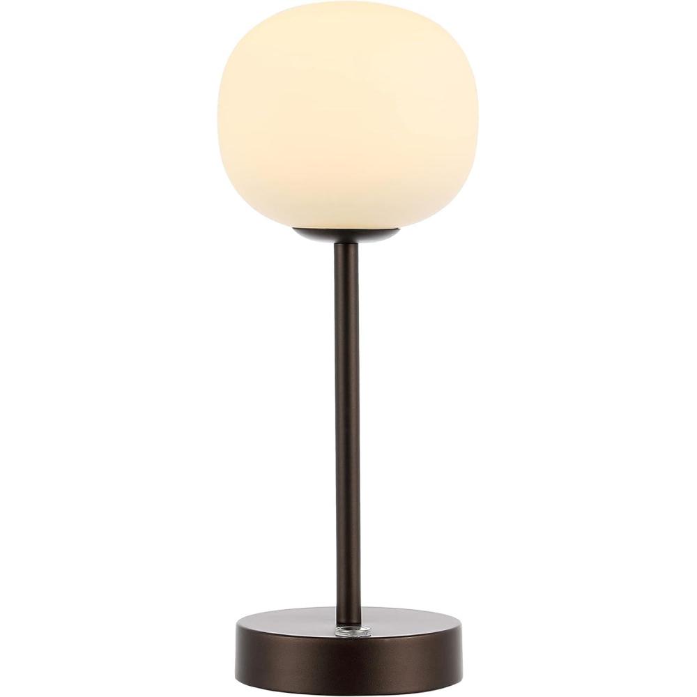imageJONATHAN Y JYL7108A Natalia 1225quot Modern Minimalist Iron Rechargeable Integrated LED Table Lamp Contemporary Bedside Desk Nightstand Lamp for Bedroom Living Room Office NickelWhiteOil Rubbed BronzeWhite