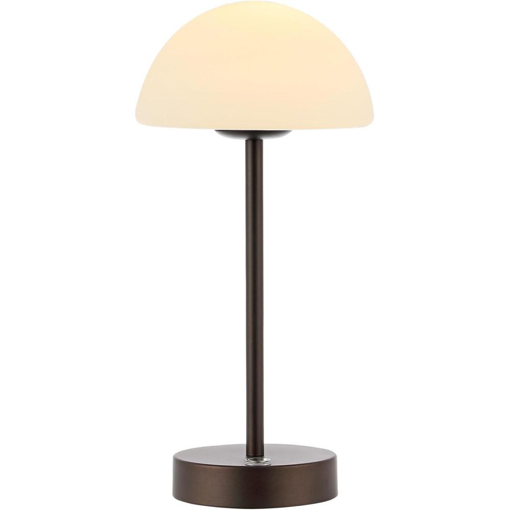 imageJONATHAN Y JYL7109C Xavier 125quot Modern Minimalist Iron Rechargeable Integrated LED Table Lamp Contemporary Bedside Desk Nightstand Lamp for Bedroom Living Room Office Brass GoldWhiteOilRubbed Bronze
