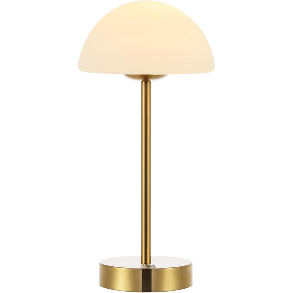 imageJONATHAN Y JYL7109C Xavier 125quot Modern Minimalist Iron Rechargeable Integrated LED Table Lamp Contemporary Bedside Desk Nightstand Lamp for Bedroom Living Room Office Brass GoldWhiteBrass Gold