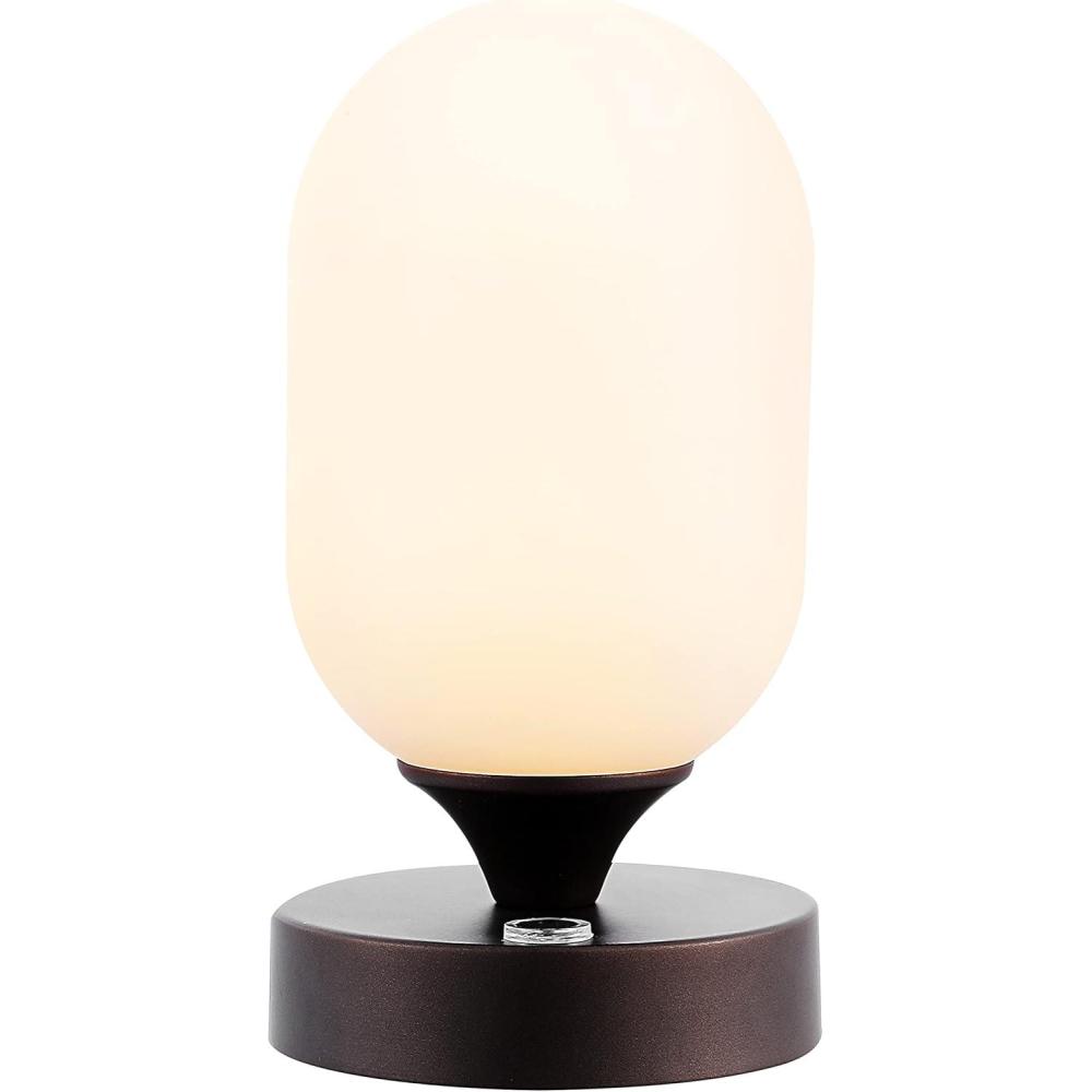 imageJONATHAN Y JYL7111B Eli 8quot Modern Minimalist Iron Rechargeable Integrated LED Table Lamp Contemporary Bedside Desk Nightstand Lamp for Bedroom Living Room Office NickelWhiteOilRubbed Bronze