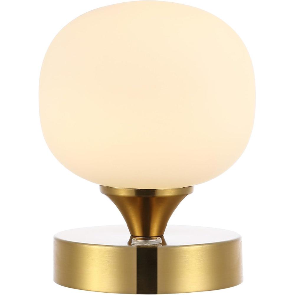 imageJONATHAN Y JYL7112C Owen 613quot Modern Minimalist Iron Rechargeable Integrated LED Table Lamp Contemporary Bedside Desk Nightstand Lamp for Bedroom Living Room Office Brass GoldWhiteBrass Gold