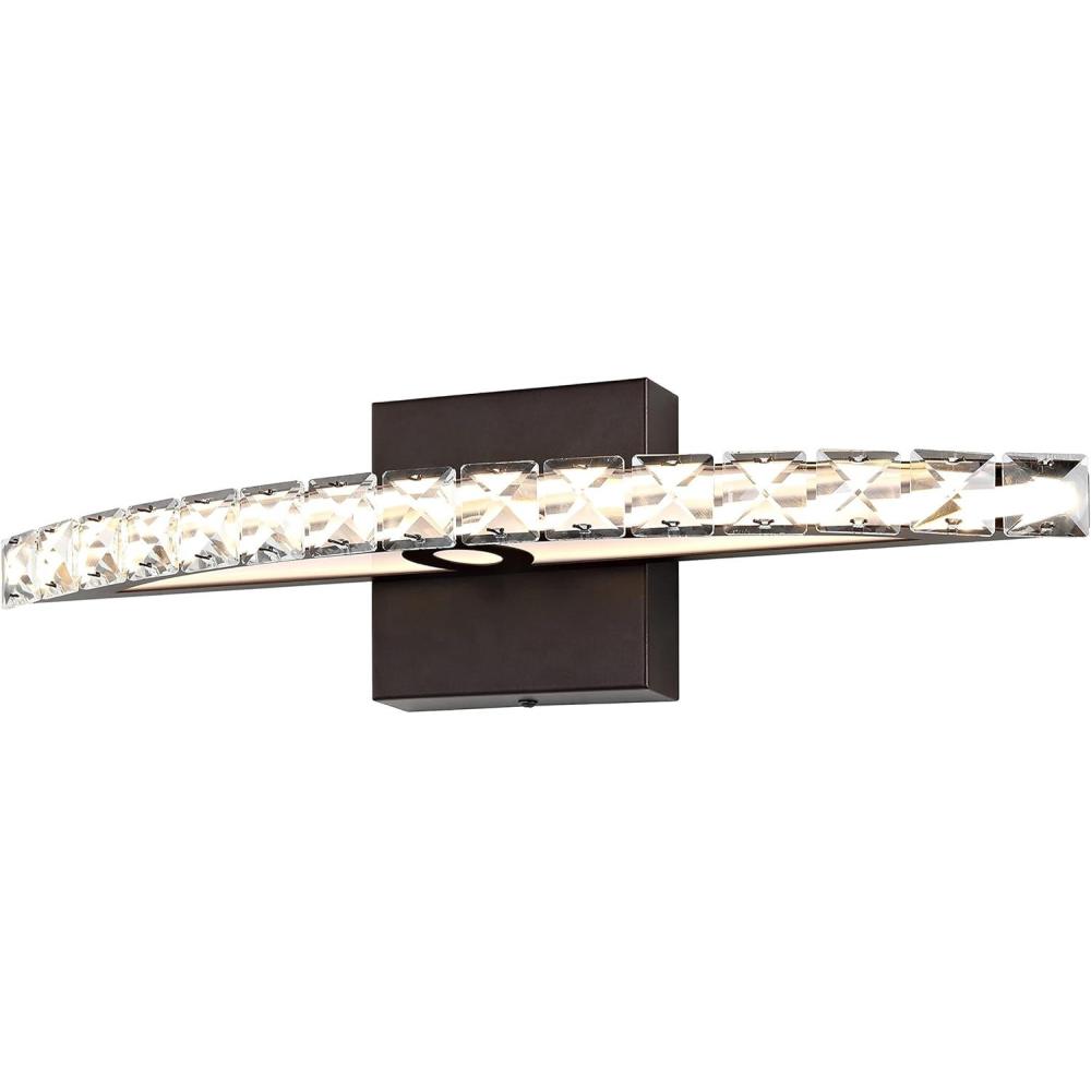 imageJONATHAN Y JYL7117A Alyson 18quot 1Light Bohemian Industrial IronAcrylic Integrated LED Vanity Light ModernContemporaryVintage Bathroom Hallway Bedroom Mirror Cabinet Oil Rubbed BronzeClear