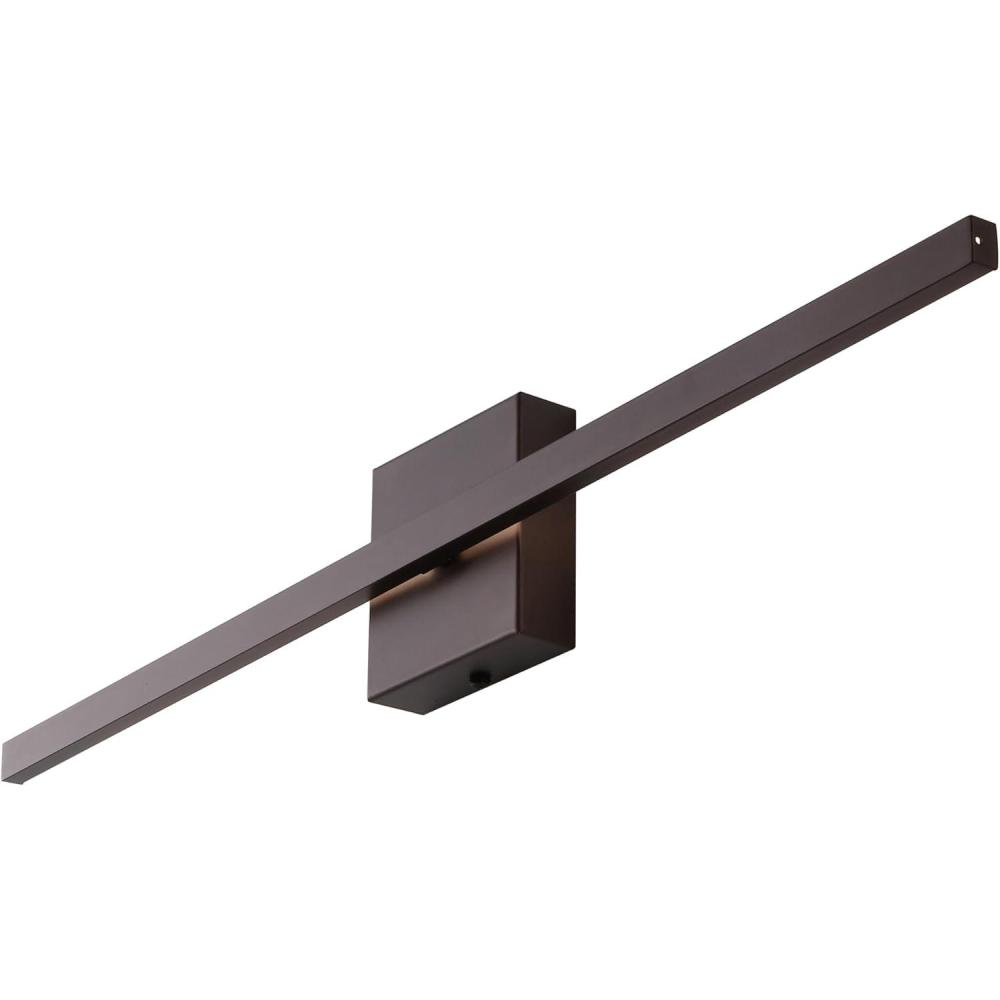 imageJONATHAN Y JYL7146C Vara 495quot Modern Minimalist IndoorOutdoor Metal 350Degree Rotate Dimmable Integrated Linear LED Wall Sconce for Entryway Kitchen Bathroom Bedroom Living Room Hallway WhiteOilRubbed Bronze