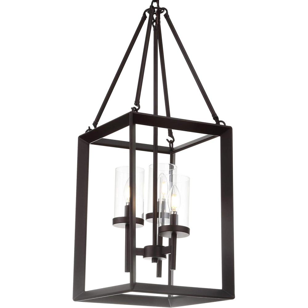 imageJONATHAN Y JYL7412A Anna 12quot 3Light MetalGlass Pendant Traditional Classic Modern Industrial Farmhouse Dining Room Living Room Kitchen Foyer Bedroom Hallway Oil Rubbed BronzeClear12 3Light