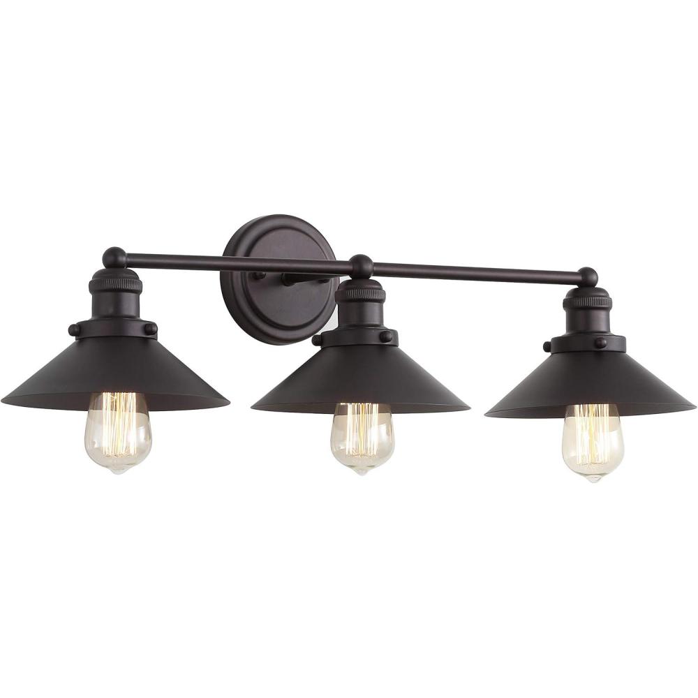 imageJONATHAN Y JYL7424A June 175quot 2Light Metal Shade Farmhouse Sconce Contemporary Transitional 2200K Edison 25W Bulbs Included for Bedroom Living Room Bathroom Vanity Lighting ChromeOilRubbed Bronze