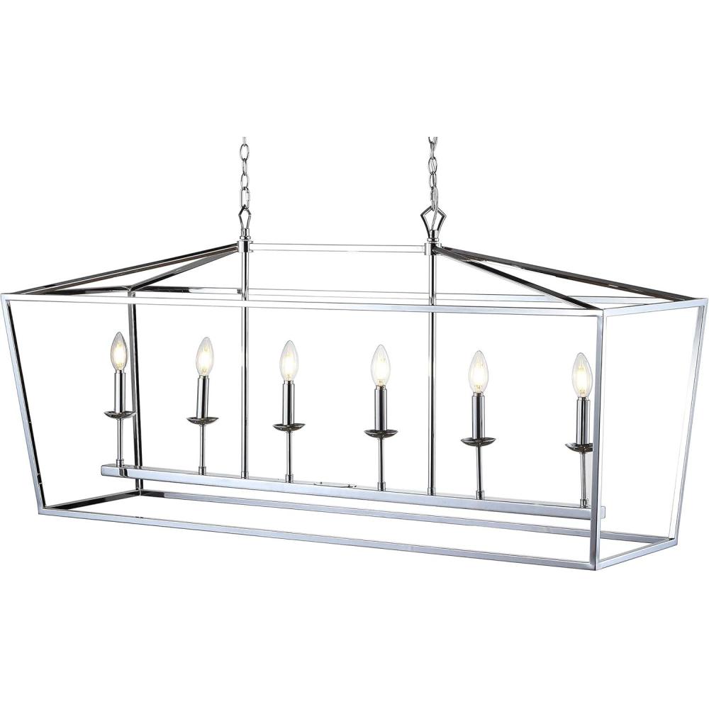 imageJONATHAN Y JYL7439B Pagoda Lantern Dimmable Adjustable Metal LED Pendant Classic Traditional Farmhouse Dining Room Living Room Kitchen Foyer Bedroom Hallway 49 in Antique GoldChrome