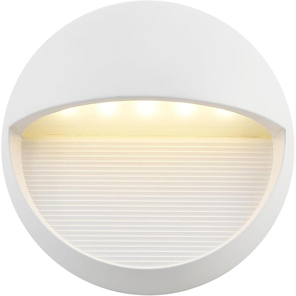 imageJONATHAN Y JYL7441A Orbe 625quot Outdoor MetalGlass Integrated LED Sconce Contemporary Modern Scandinavian 3000K LED Bulbs Included Porch Patio Yard Garage Doorway Entryway BlackWhite