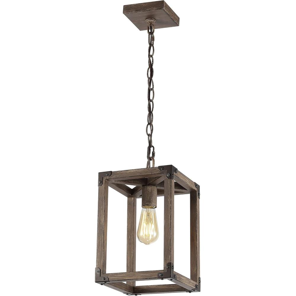 imageJONATHAN Y JYL7477A Magnolia 36quot 5Light Linear Adjustable Iron Rustic Farmhouse LED Pendant Bohemian Industrial Vintage Cottage Dimmable Dining Room Living Room Kitchen Foyer Bedroom Hallway Brown1Light