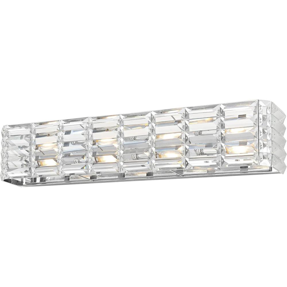 imageJONATHAN Y JYL7540A Evelyn Crystal Rectangle 2425quot 3Light IronCrystal Glam Modern LED Vanity Light Classic 2700K LED 2W Bulbs Included Bathroom Hallway Living Room Bedroom Mirror Cabinet Chrome3Light