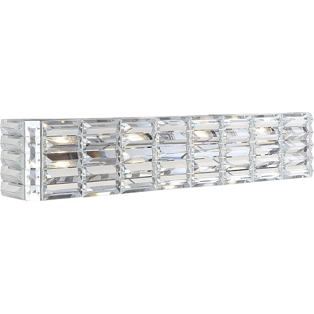 imageJONATHAN Y JYL7540A Evelyn Crystal Rectangle 2425quot 3Light IronCrystal Glam Modern LED Vanity Light Classic 2700K LED 2W Bulbs Included Bathroom Hallway Living Room Bedroom Mirror Cabinet Chrome4Light