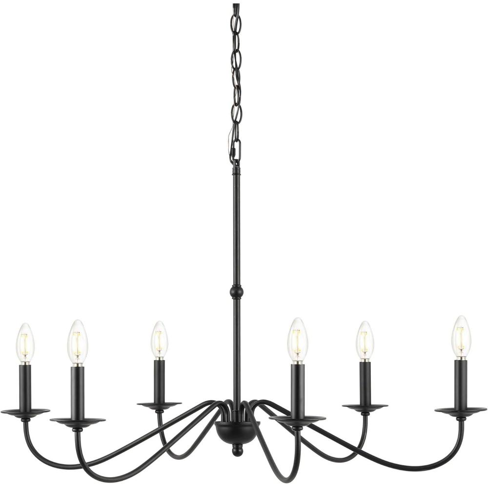 imageJONATHAN Y JYL7559A Wicklow 3475quot 6Light Bohemian Farmhouse Iron LED Chandelier Modern Contemporary Adjustable Dining Room Living Room Kitchen Island Foyer Bedroom Lobby Oil Rubbed BronzeBlack