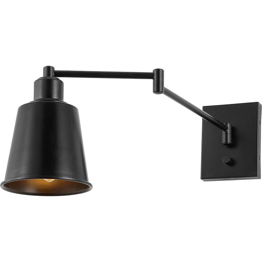 imageJONATHAN Y JYL7576A Cary 575quot Iron Contemporary Swing Arm LED Wall Sconce Modern Transitional 2700K 4W Bulb for Entryway Lobby Kitchen Bathroom Bedroom Living Room 1 Light Oil Rubbed BronzeOilRubbed Bronze