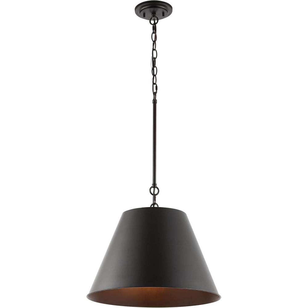 imageJONATHAN Y JYL7586A Harper 12quot 1Light Industrial Farmhouse Iron LED Pendant Coastal Contemporary Adjustable Dining Room Living Room Kitchen Island Foyer Bedroom Hallway Oil Rubbed Bronze1788