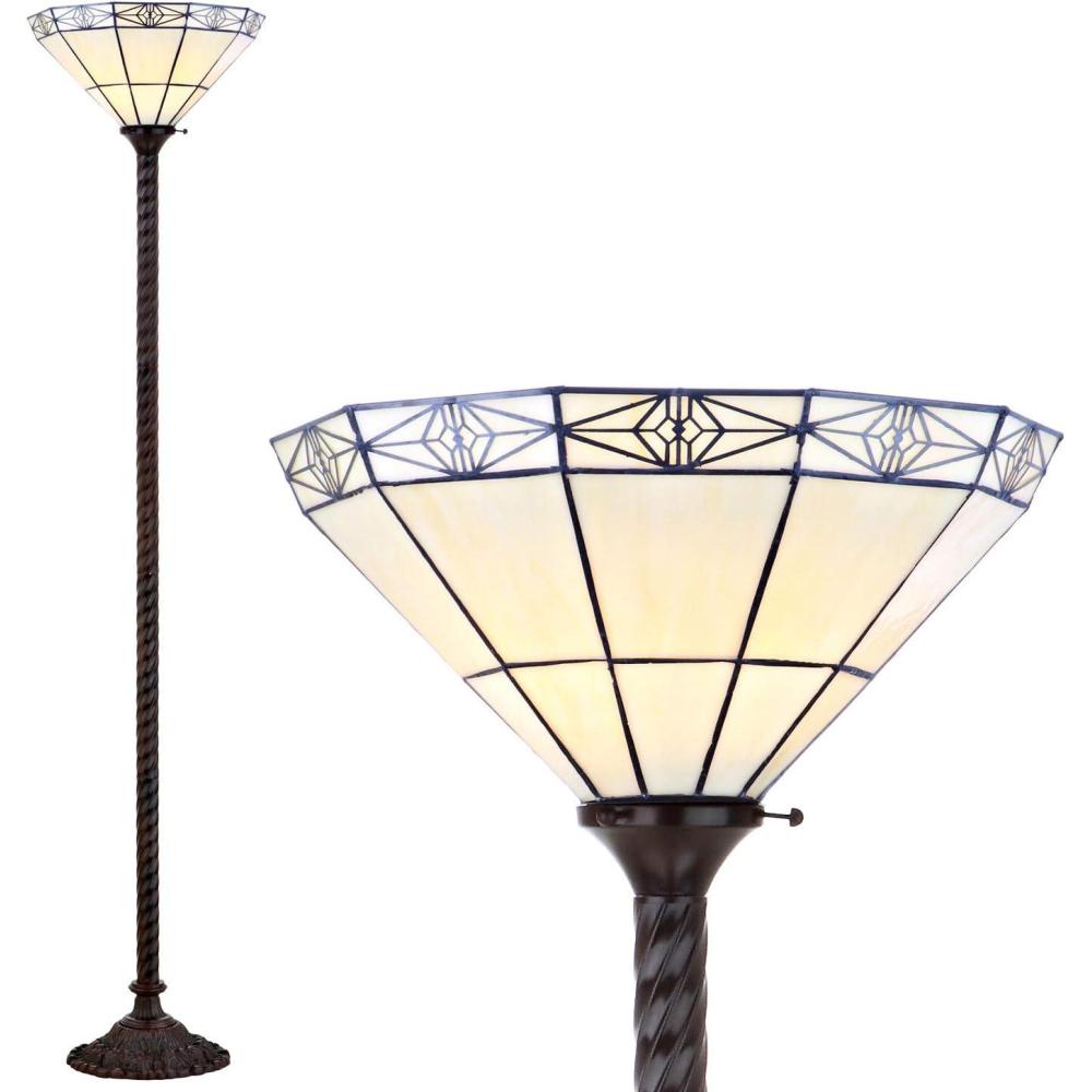 imageJONATHAN Y JYL8005A Moore TiffanyStyle 6857quot Torchiere LED Floor Lamp Tiffany Traditional Art Nouveau Style Office Living Room Family Room Dining Room Bedroom Hallway Foyer Bronze
