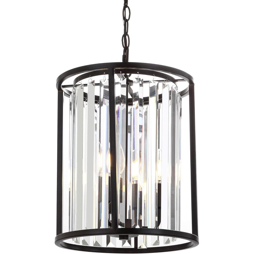 imageJONATHAN Y JYL9055A Bevin 12quot MetalCrystal LED Pendant Contemporary Transitional Modern Office Living Room Family Room Dining Room Kitchen Hallway Foyer Oil Rubbed Bronze