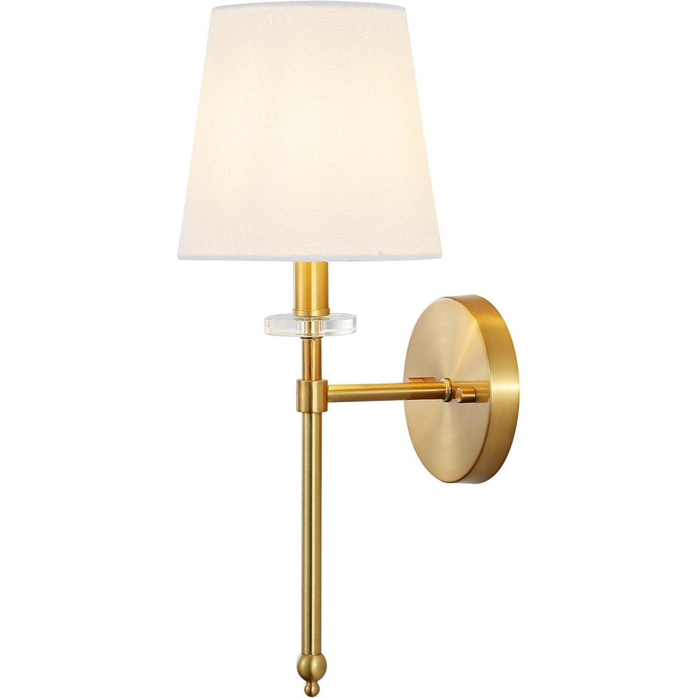 imageJONATHAN Y JYL9920A Olivia 65quot 1Light Modern Midcentury Iron LED Vanity Contemporary French Country Bathroom Hallway Living Room Bedroom Mirror Cabinet Brass Gold65 1Light