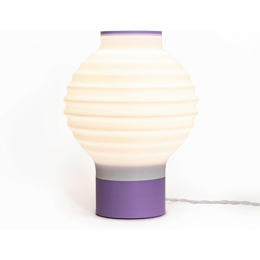 imageJONATHAN Y USA1003B 3D Printed Dimmable LED Table Lamp Asian Lantern 15quot Vintage Traditional PlantBased PLA for Living Room Dorm Home Office LED Bulb Included WhiteBlueWhitePurple