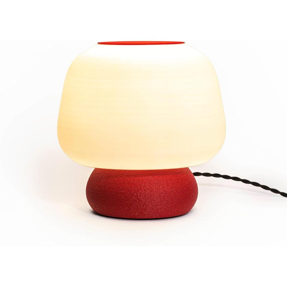 imageJONATHAN Y USA1004B 3D Printed Dimmable LED Table Lamp Mushroom 10quot Modern Classic PlantBased PLA for Living Room Dorm Home Office LED Bulb Included BlueWhiteLightWhiteRed