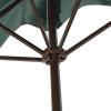 JONATHAN Y Half Umbrella UMB1200E Sidney 9 ft. Classic MidCentury Rectangular Market Patio with Crank, Wind Vent and UV Protection in Green/White(Green)