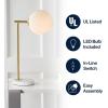 JONATHAN Y JYL1000A Charles 20.5″ Metal/Marble LED Table Lamp Contemporary Modern Bedside Desk Nightstand Lamp for Bedroom Living Room Office College Bookcase LED Bulb Included, Gold/White(Gold)
