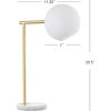 JONATHAN Y JYL1000A Charles 20.5″ Metal/Marble LED Table Lamp Contemporary Modern Bedside Desk Nightstand Lamp for Bedroom Living Room Office College Bookcase LED Bulb Included, Gold/White(Gold)