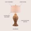 JONATHAN Y JYL1015A Elicia 31″ Seagrass Weave LED Table Lamp Coastal Cottage Bedside Desk Nightstand Lamp for Bedroom Living Room Office College Bookcase LED Bulb Included, Natural(Natural)