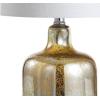 JONATHAN Y JYL1027A Gemma 19″ Glass Bell LED Table Lamp, Coastal, Cottage, Transitional, Modern, Office, Living Room, Family Room, Dining Room, Bedroom, Hallway, Foyer, Moroccan Blue(Gold)